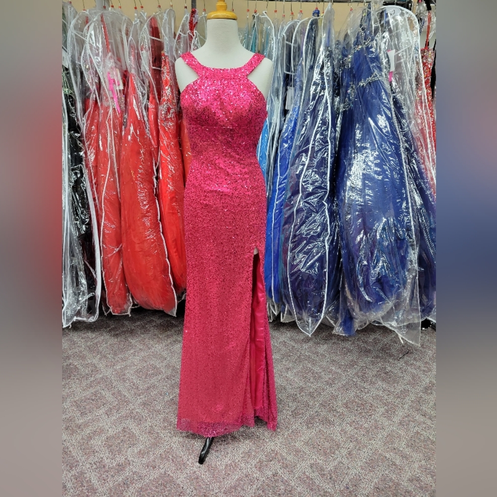 PARTY TIME FORMALS FUCHSIA 2 PROM DRESS